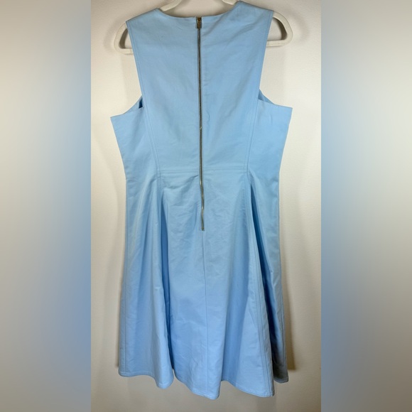 Calvin‎ Klein Women’s Midi Light Blue Sleeveless Sheath Dress Size 12 - Picture 8 of 9
